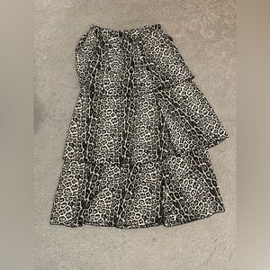 Tiered cheetah skirt